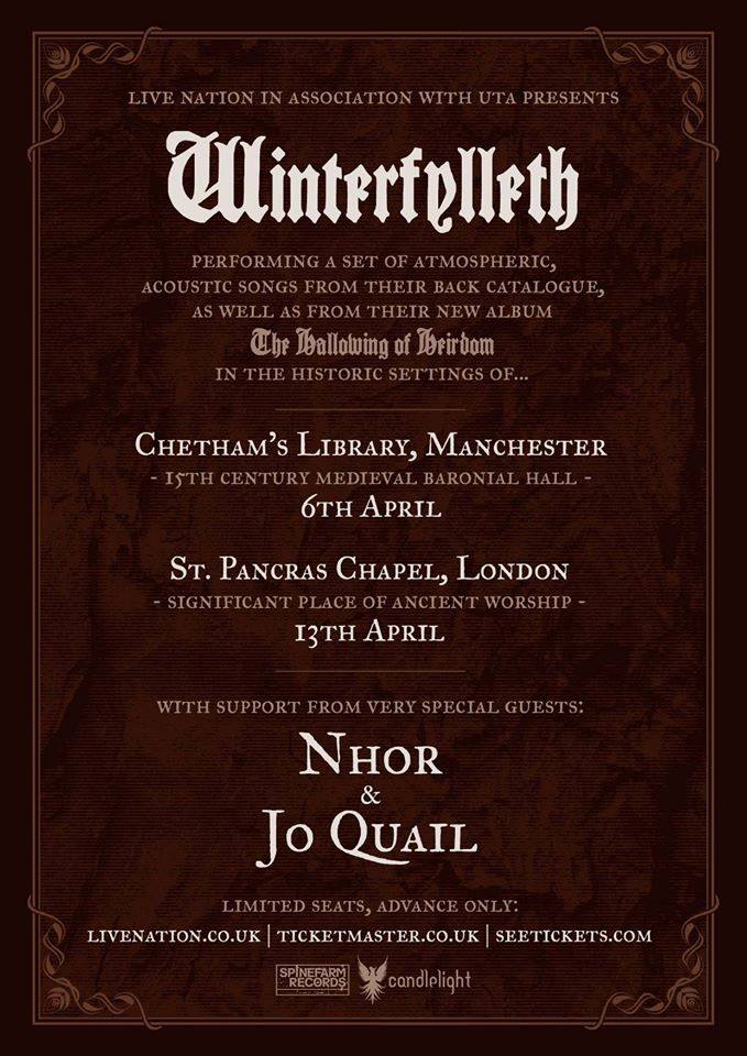 St Pancras Old Church supporting and performing with Winterfylleth